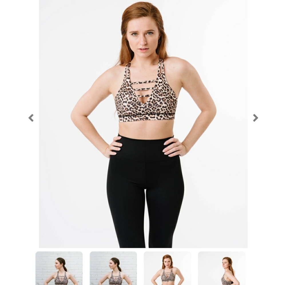 Zyia Leopard Grid Bra